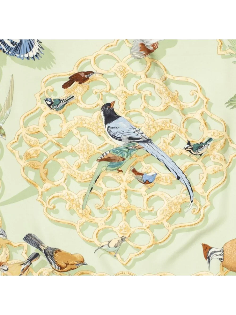 ★SOLD★ Hermes Scarf Green Silk - Picture 3 of 5